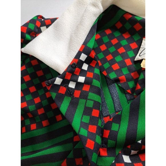 Womens Vintage Dress Maxi Polyester Christmas 1960s Geometric CM Coventry Medium - Picture 6 of 8